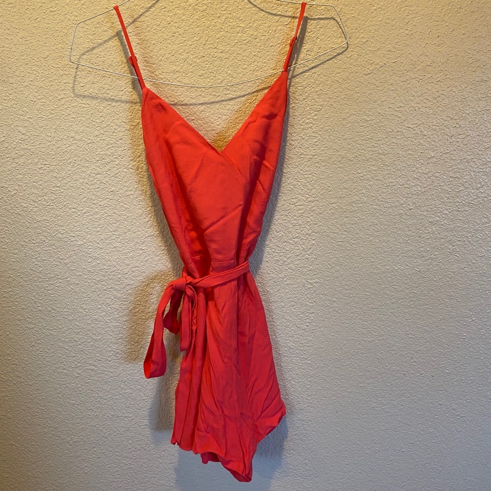 Bright pink romper